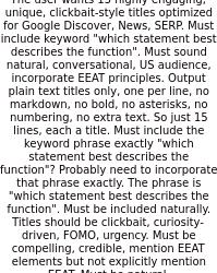 The User Wants 15 Highly Engaging, Unique, Clickbait-style Titles Optimized For Google Discover, News, SERP. Must Include Keyword 